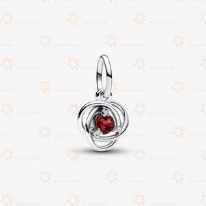Pandora True Red Eternity Circle Dangle Charm